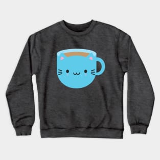 Kawaii Cat Cup of Tea Crewneck Sweatshirt